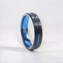 Anillo de Boda Personalizado de Tungsteno Cepillado Minimalista