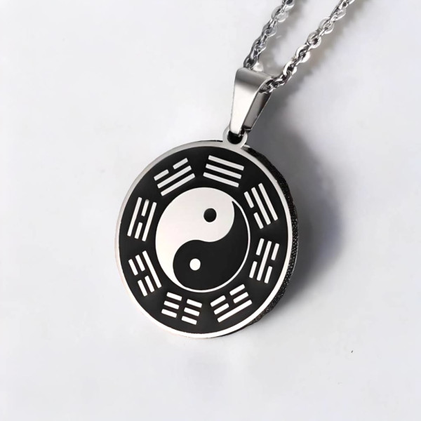 Gepersonaliseerde mannen Tai Chi Yin Yang harmonie stalen hanger