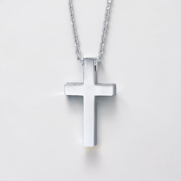 Colgante de hombre personalizado Cruz de acero para grabar personalizar
