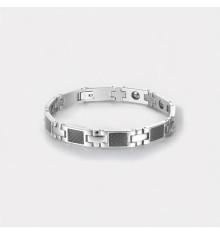 Magnetische herenarmband van koolstofvezel gemaakt van roestvrij staal