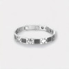 Bracelet homme acier inoxydable magnetique fibre de carbone