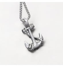 Pendentif homme celtique ancre marine acier