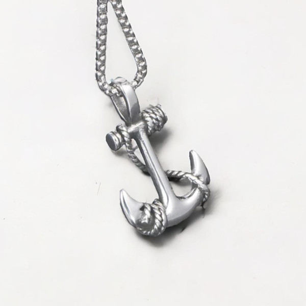 Pendentif homme celtique ancre marine acier