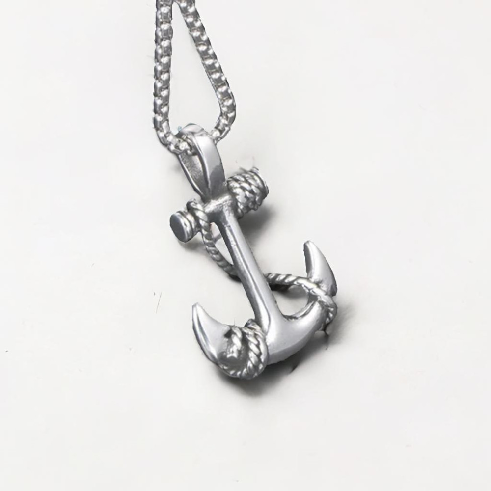 Pendentif homme celtique ancre marine acier