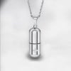 Pendentif personnalise homme collier Acier capsule ecrin croix a graver personnaliser