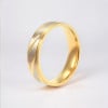Bague homme femme alliance acier plaque or multi rainure mat brosse gravure