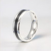 Men's Titanium Black Resin Band Custom Ring