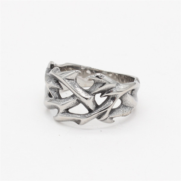 Anello da uomo con anello di spine gotiche