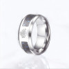 Personalized ring for men steel carbon fiber tree of life