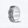 Bague homme anneau tournant antistress acier noeud celtique