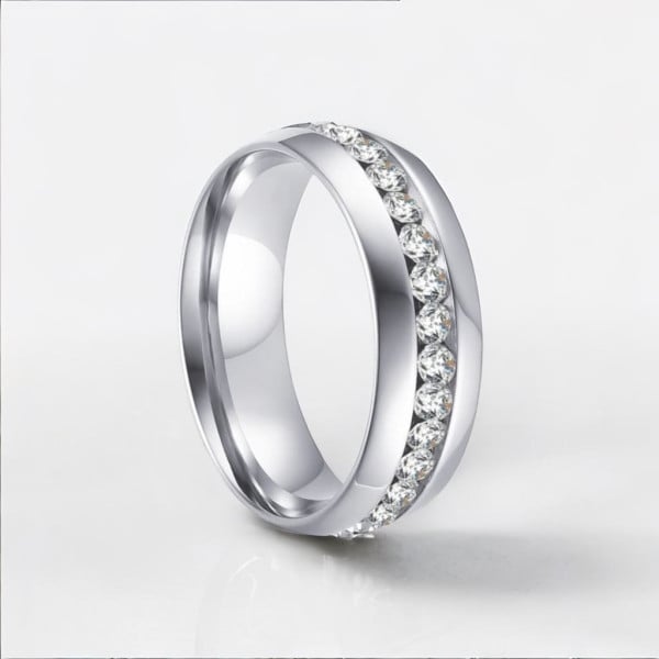 Customizable zirconium line steel alliance ring