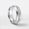 Customizable zirconium line steel alliance ring