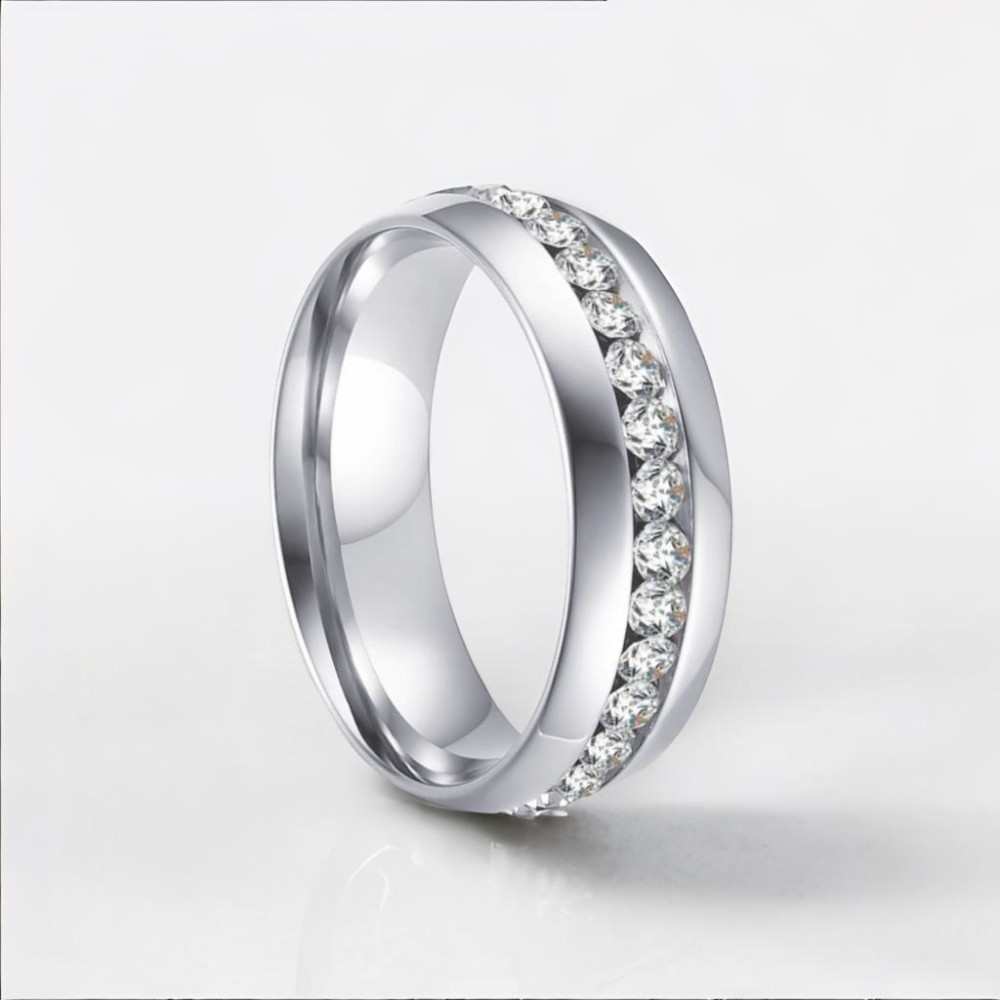 Customizable zirconium line steel alliance ring