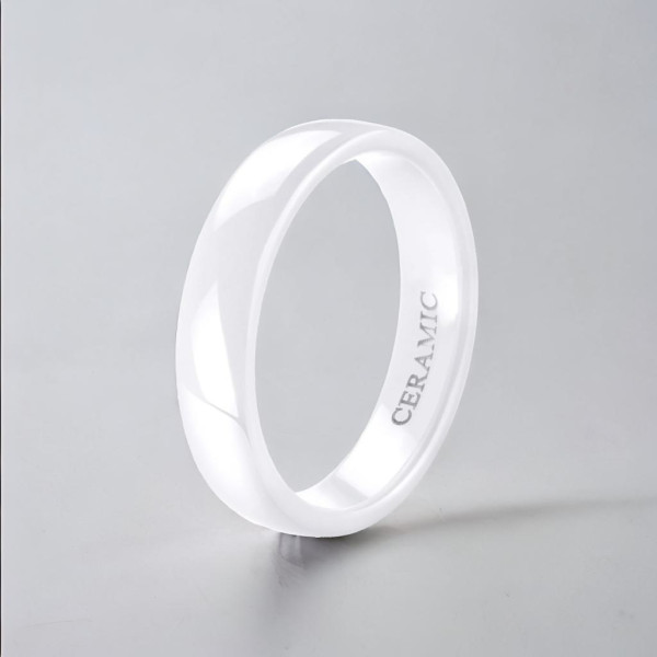 Bague personnalisee alliance dome ceramique noire