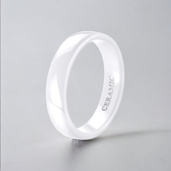 Bague personnalisee alliance dome ceramique noire