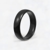 B4 Bague personnalisee alliance dome ceramique noire