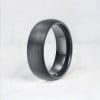 Bague mariage ceramique dome brosse personnalisable