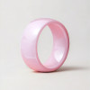 Pink Ceramic Polished Dome Band Ring