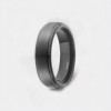 Bague mariage ceramique noire brosse personnalisable