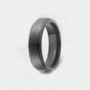 Bague mariage ceramique noire brosse personnalisable