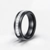 Bague alliance ceramique polie ligne zirconium