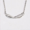 Colgante de cadena de plata con símbolo de infinito de circonitas