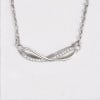 Pendentif collier chaine argent symbole infini zirconium