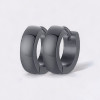 Boucles d'oreilles homme creoles anneau acier - paire