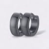Boucles d'oreilles homme creoles anneau acier - paire