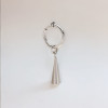 Boucles d'oreilles creoles acier goutte eau homme femme