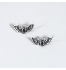 Men's Stainless Steel Cubic Zirconia angel wings Stud Earrings