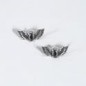Men's Stainless Steel Cubic Zirconia angel wings Stud Earrings