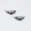 Boucles d'oreilles homme clous acier aile ange zirconium