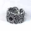 Bague argent chevaliere homme onyx noir motif celtique