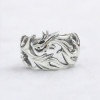 Men's Sterling Silver Dragon Open Ring