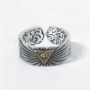 Men's Sterling Silver Eye of Providence Open Signet Ring