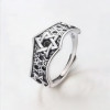 Men's Sterling Silver Star of David Open Ring