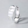 Men's Sterling Silver Concave Hammered Open Ring