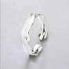 Women's Sterling Silver Concave Hammered Open Ring
