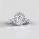 Women's Rhodium Plated Sterling Silver Cubic Zirconia Inlay Heart Ring