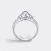 Bague argent 925 rhodie femme coeur sertie zirconium