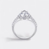 Bague argent 925 rhodie femme coeur sertie zirconium