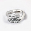 Bague homme femme argent massif ouvert aile ange