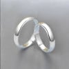 Bague alliance dome argent minimaliste homme femme
