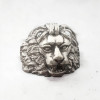 Anello da motociclista cavaliere in argento da uomo con testa di leone