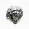 Anello da uomo con serpente cobra in argento cavalleresco
