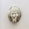 Indian chief knight's silver ring for men