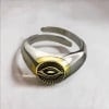 Bague homme argent ouverte oeil de la providence franc maçonnerie