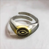 Bague homme argent ouverte oeil de la providence franc maçonnerie