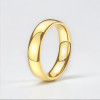 Titanium Wedding Ring Gold-Plated Polished Band Custom Engraving Available